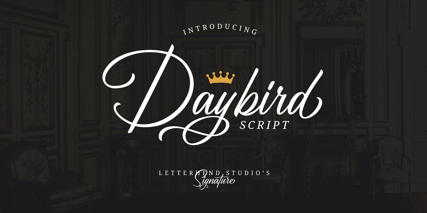 Пример шрифта Daybird Script #1